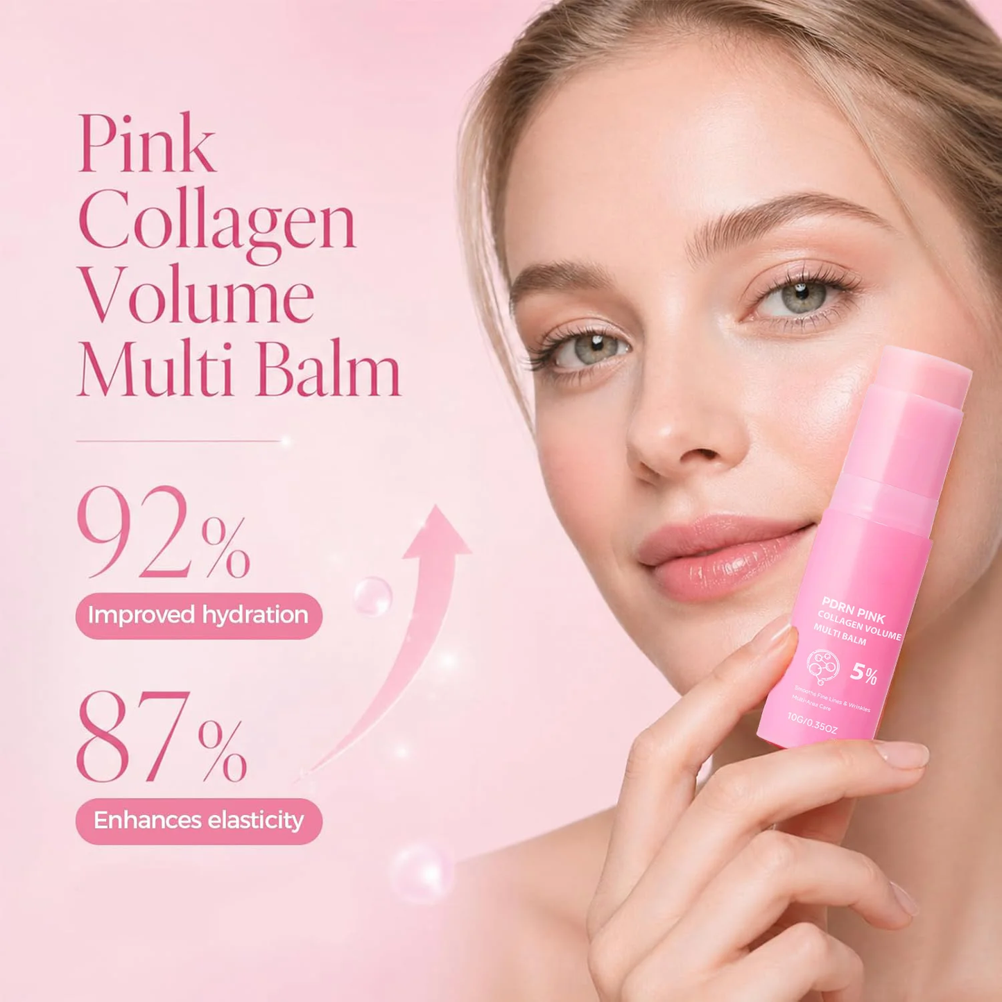 Collagen Moisturizing Cream Stick Hydrating Non-Greasy Instant Touch-Ups for Dewy Plump Skin Radiant Finish Korean Cosmetics